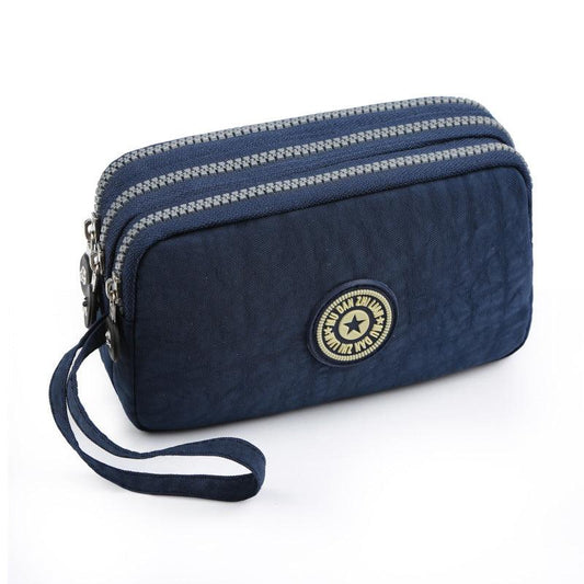 Women's Zipper Clutch Wallet Nylon Large Phone Bag Lightweight