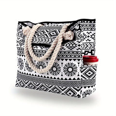 Summer Beach Bag Canvas Handbag Crossbody Shoulder