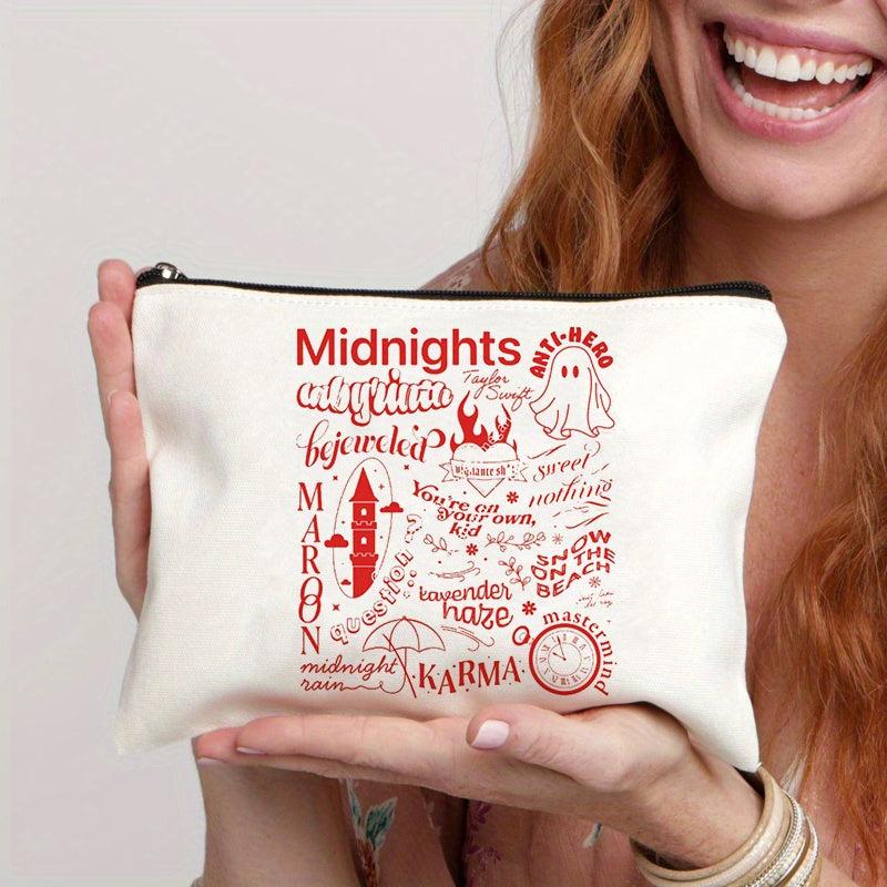 Midnights Pattern Cosmetic Bag Canvas Travel Storage Toiletry Bag