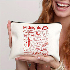 Midnights Pattern Cosmetic Bag Canvas Travel Storage Toiletry Bag