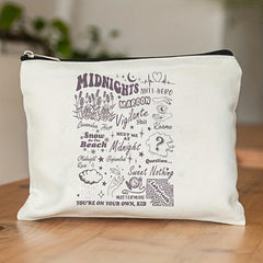 Midnights Pattern Cosmetic Bag Canvas Travel Storage Toiletry Bag