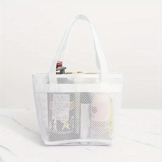 Portable Mesh Toiletry Bag Transparent Mesh Cosmetics Bag
