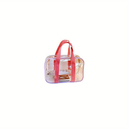 PU Leather Transparent Tote Bag Large Capacity Jelly Tote Bag