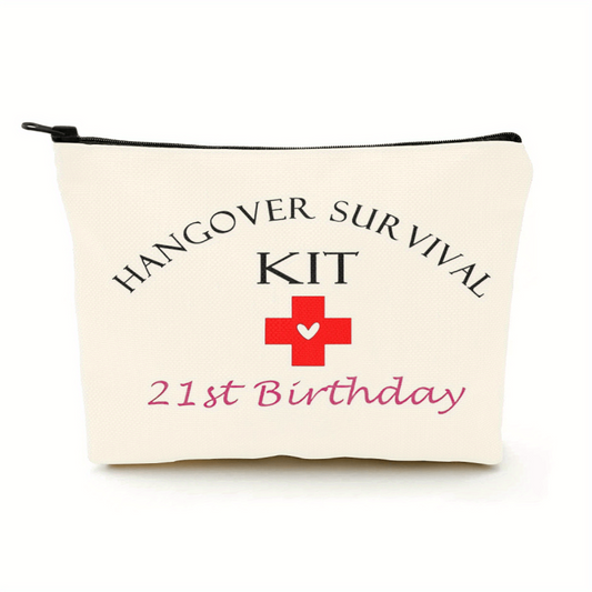 Letter Pattern Cosmetic Bag 21st Birthday Stationary Pen Pencil Handbag