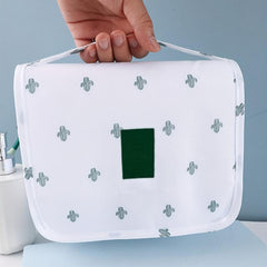 Floral Travel Toiletry Bag with Hook Portable Storage Bag
