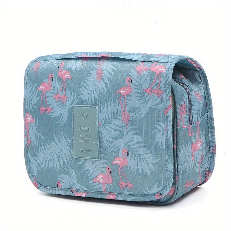 Floral Travel Toiletry Bag with Hook Portable Storage Bag