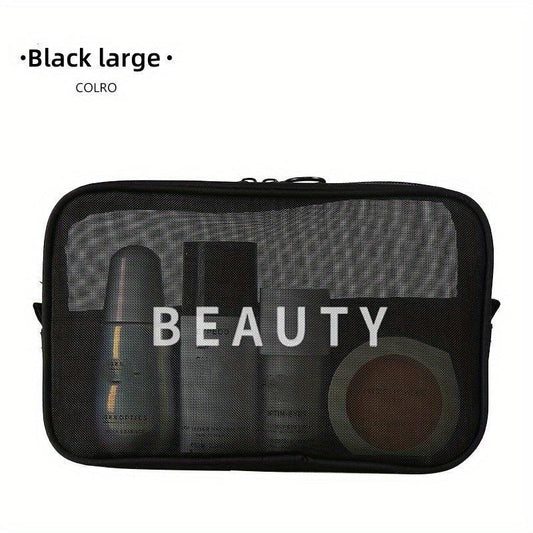 Portable Nylon Mesh Makeup Bag Toiletry Organizer Bag