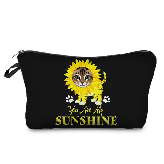 Cat Print Storage Bag Women's Toiletry Pencil Case Travel Makeup Wash Bag