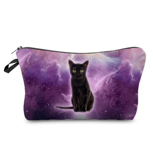 Cat Print Storage Bag Women's Toiletry Pencil Case Travel Makeup Wash Bag