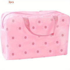 Small Floral Waterproof Toiletry Bag Portable Travel Storage Bag