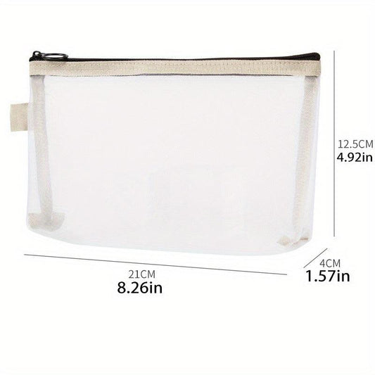 Transparent Mesh Storage Bag Portable Coin Purse Cosmetic Key Card Storage