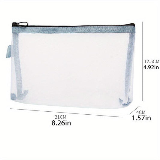 Transparent Mesh Storage Bag Portable Coin Purse Cosmetic Key Card Storage