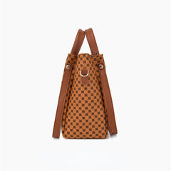 4pcs Geometric Pattern Shoulder Bag Set Women's Handbag Crossbody Clutch Wallet