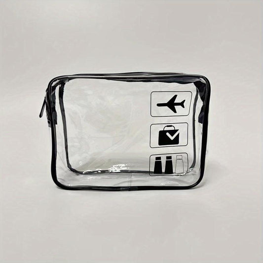 Clear Travel Zipper Toiletry Bag Cosmetic Pouch Storage Bag