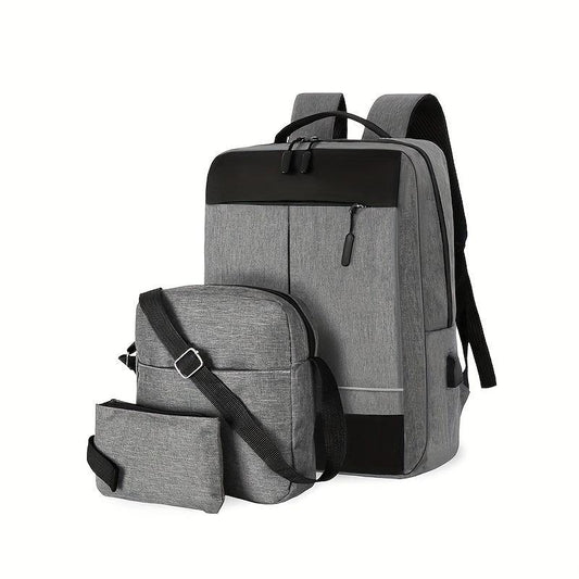 3PCS Heavy Duty Backpack Set for Laptop School Bookbag