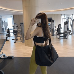 Minimalist Casual Crossbody Bag Solid Shoulder Sports All Match Zipper Bag