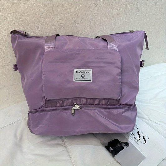 Large Capacity Duffle Bag Zipper Sports Overnight Bag