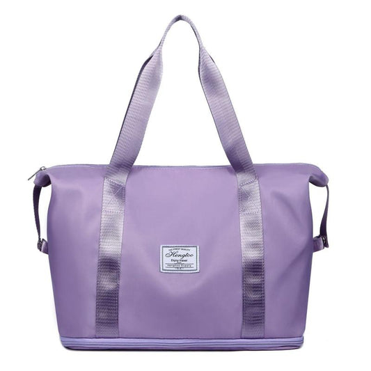 Large Capacity Expandable Travel Duffle Bag Dry Wet Waterproof Weekender