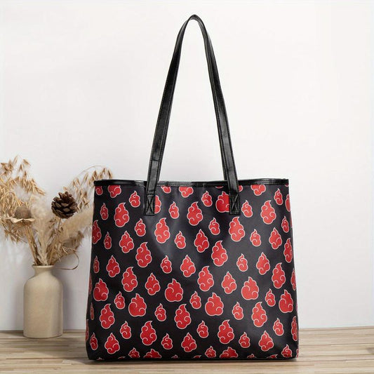 Vintage Fire Print Shoulder Bag Math Storage Tote Bag Women Classic Bag