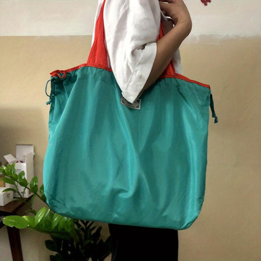 Large Drawstring Tote Bag Foldable Reusable Grocery Eco Travel Shopping Bag