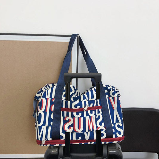 Large Capacity Weekender Tote Bag Nylon Lightweight Luggage