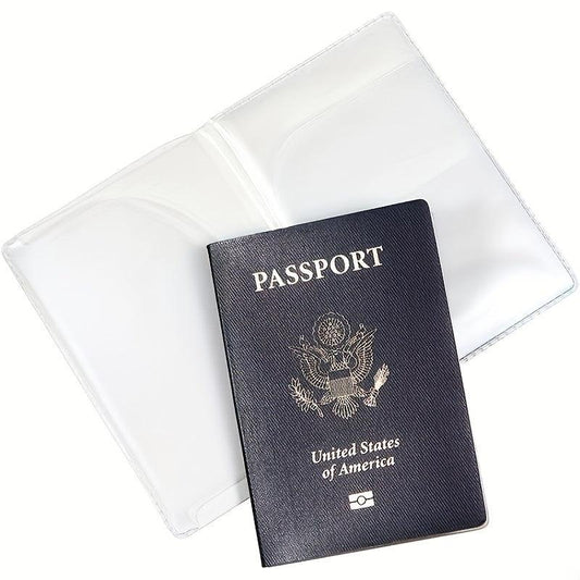1pc Transparent Frosted Passport Holder PVC Waterproof Passport Holder