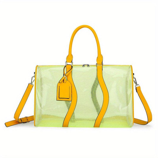 Transparent Mesh Sports Gym Bag Waterproof Travel Duffle Bag