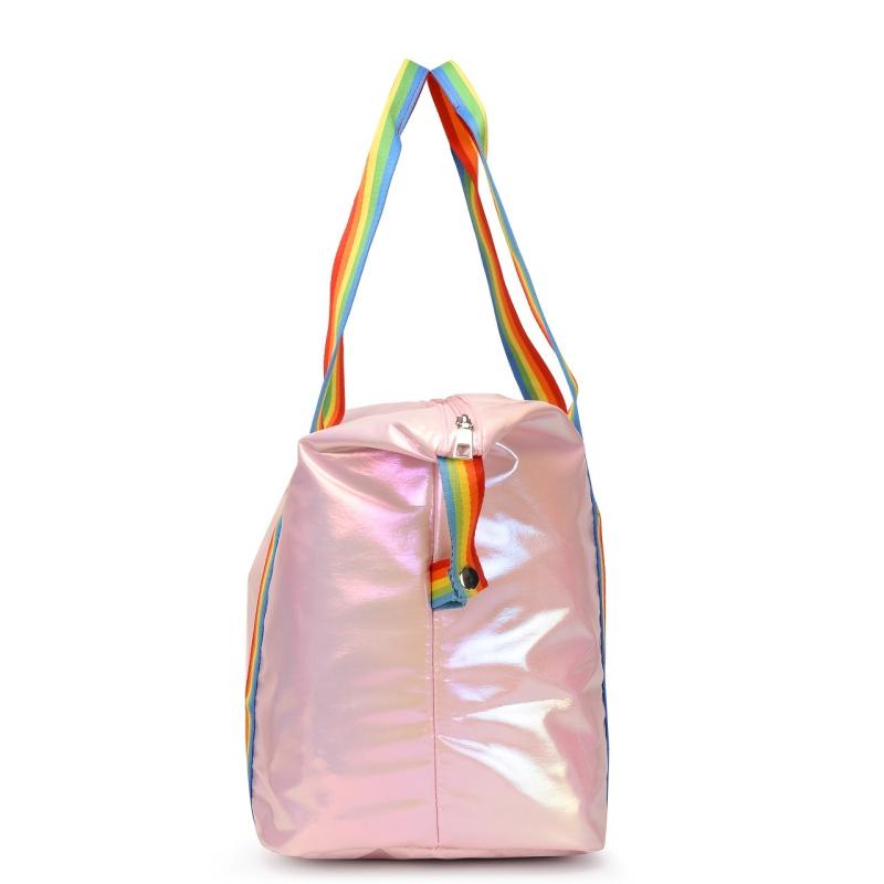 Laser Travel Duffle Bag Rainbow Strap Sports Gym Bag