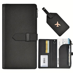 RFID Blocking Passport Holder Set with Luggage Tag