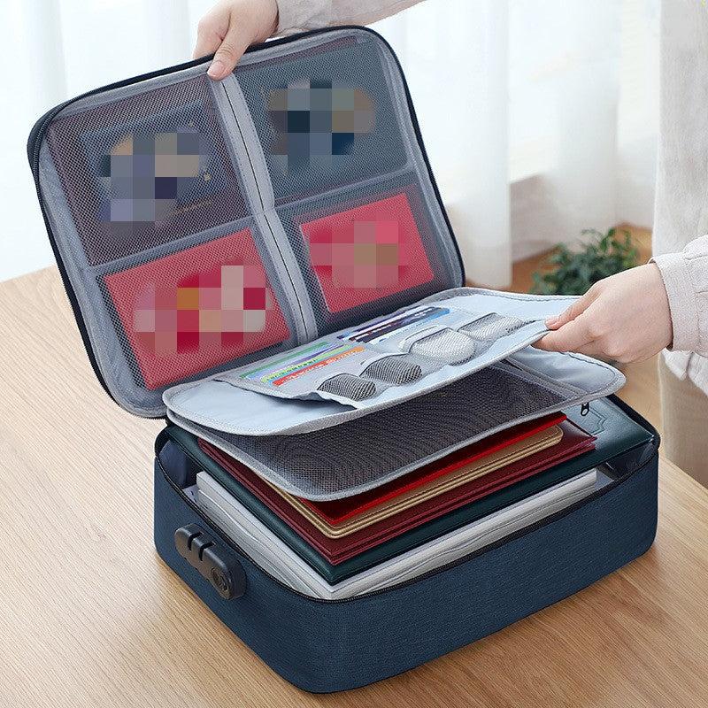 Large Capacity Document Bag with Lock Water Resistant Zipper