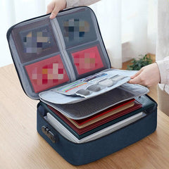 Large Capacity Document Bag with Lock Water Resistant Zipper