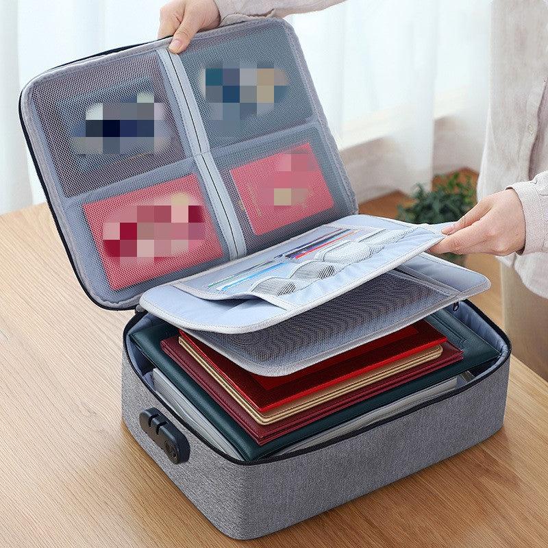 Large Capacity Document Bag with Lock Water Resistant Zipper