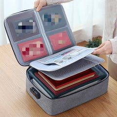 Large Capacity Document Bag with Lock Water Resistant Zipper