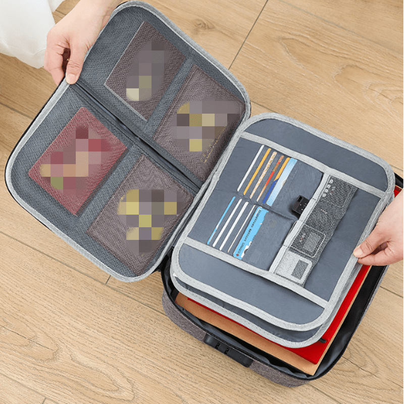 Large Capacity Document Bag with Lock Water Resistant Zipper
