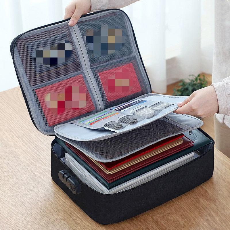 Large Capacity Document Bag with Lock Water Resistant Zipper