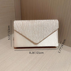 Rhinestone Chain Clutch Glossy Evening Bag