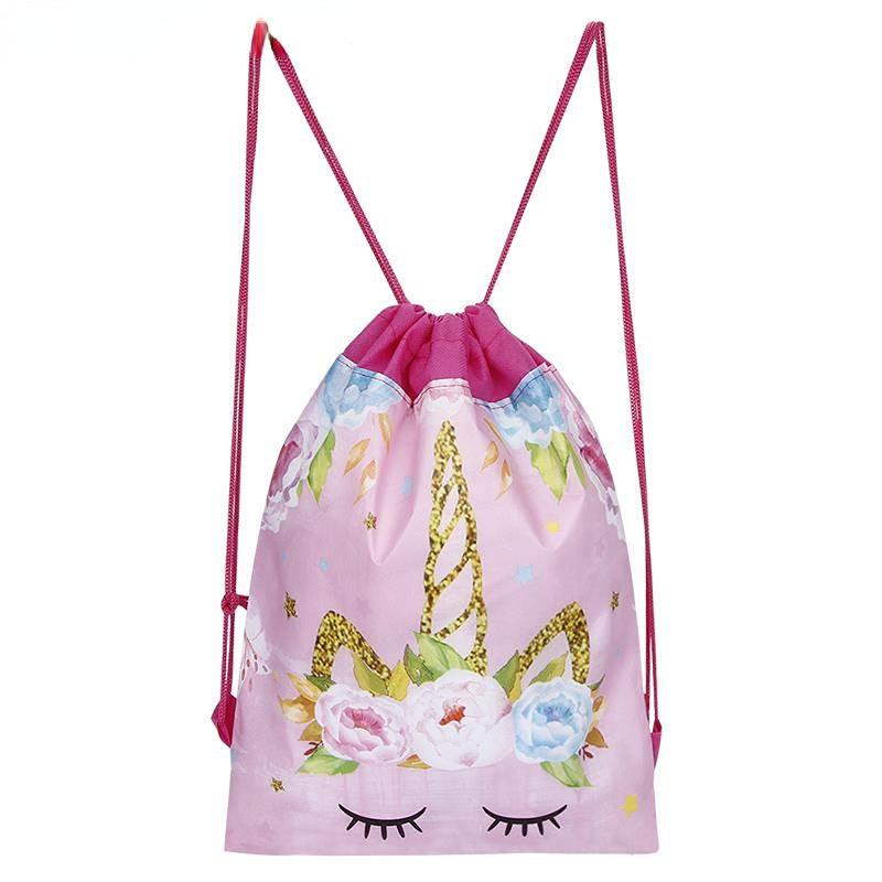 Cartoon Pattern Drawstring Backpack Lightweight Waterproof Beach Bag