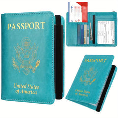 Passport & Vaccine Card Holder Combo Travel Wallet