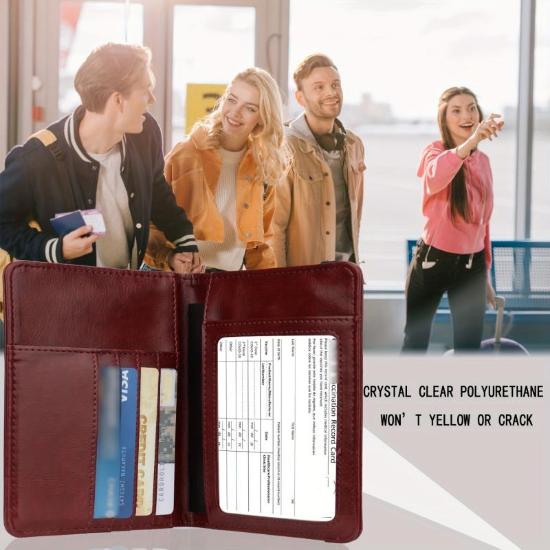 Passport & Vaccine Card Holder Combo Travel Wallet