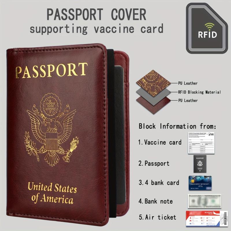 Passport & Vaccine Card Holder Combo Travel Wallet