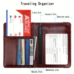Passport & Vaccine Card Holder Combo Travel Wallet