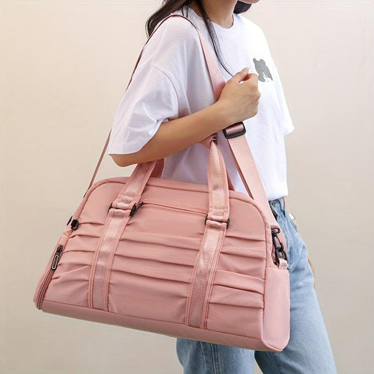 Pleated Top Handle Sports Storage Bag Large Capacity