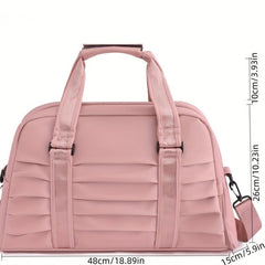 Pleated Top Handle Sports Storage Bag Large Capacity