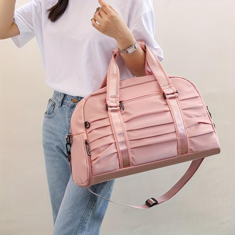 Pleated Top Handle Sports Storage Bag Large Capacity