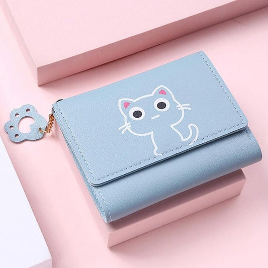 Cartoon Kitten Coin Purse Wallet Credit Card Holder