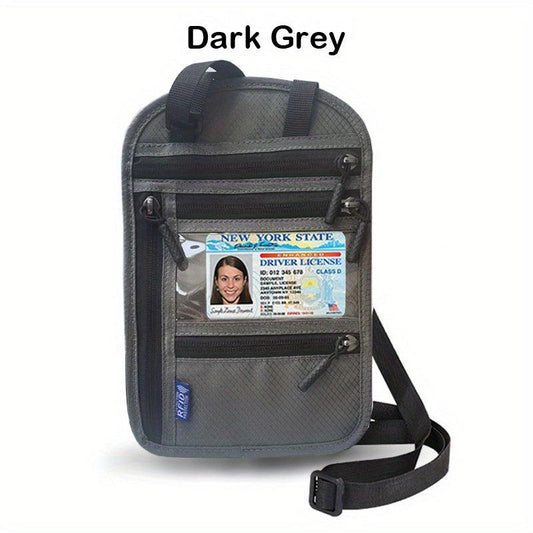 RFID Passport Bag Neck Hanging Storage Bag Wallet