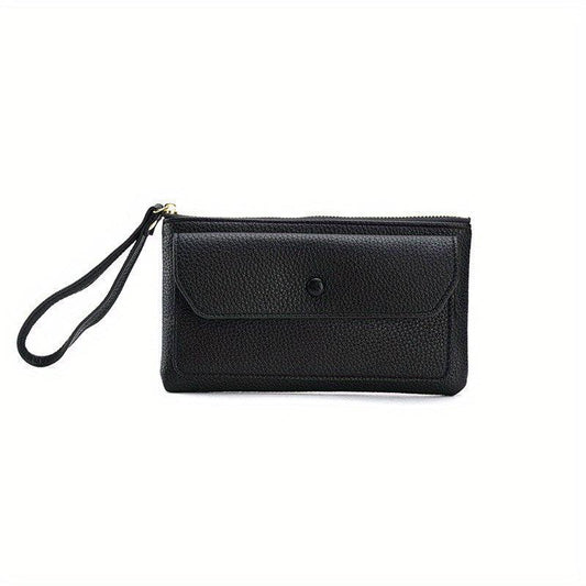 RFID Blocking PU Leather Credit Card Clutch Travel Purse