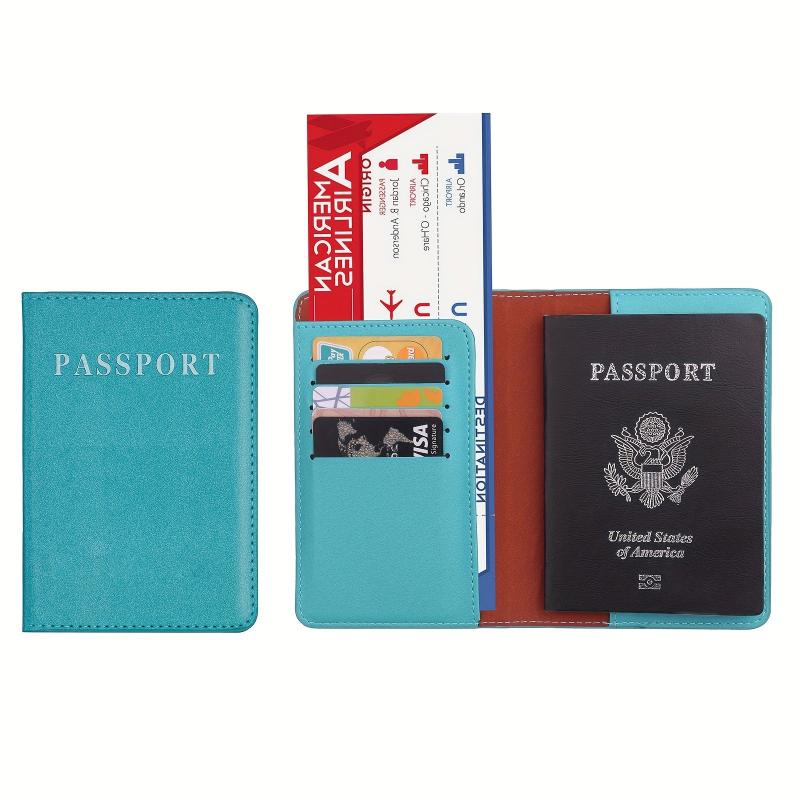 1pc PU Leather Passport Holder Slim Passport Protector Travel Accessories