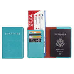 1pc PU Leather Passport Holder Slim Passport Protector Travel Accessories