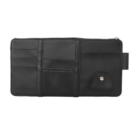Car Sun Visor Organizer Sunglasses Holder PU Leather